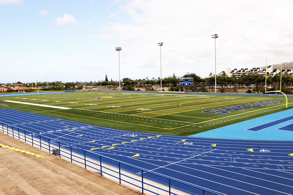 High school football and track field