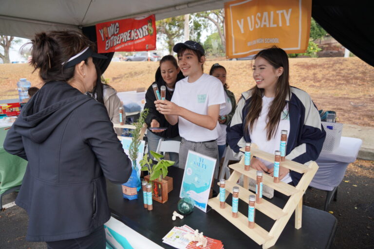 Young Entrepreneurs program selling products at 2024 KCC Farmers Market