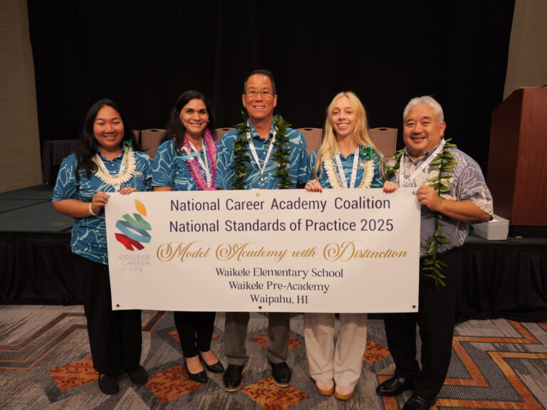 Waikele Elementary is recognized as the first elementary school to be named a Model Academy with Distinction.