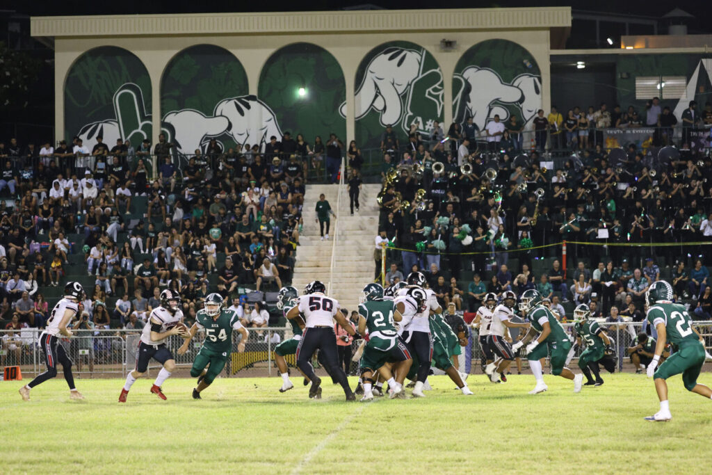 The new mural overlooks ʻAiea's football field