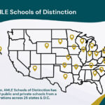 Map of the 2025 Schools of Distinction