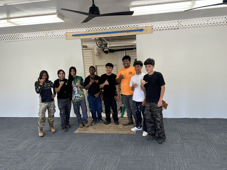 Interns pose for a photo.