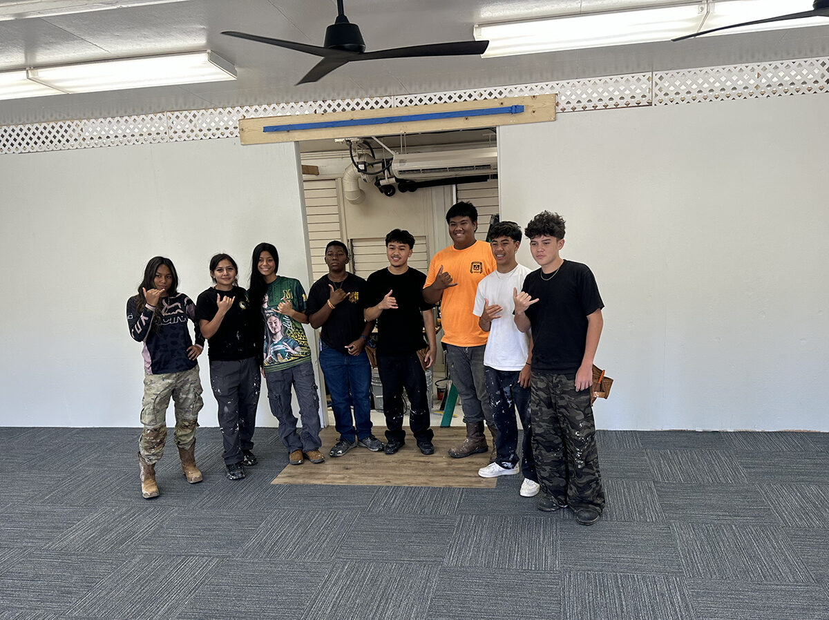 Interns pose for a photo.