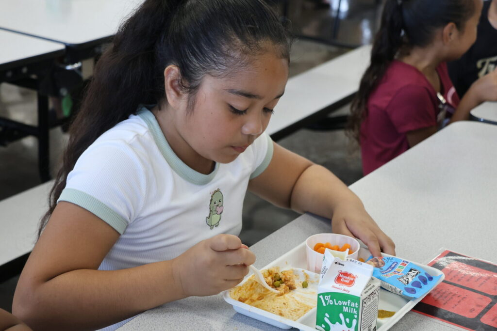 Student eating