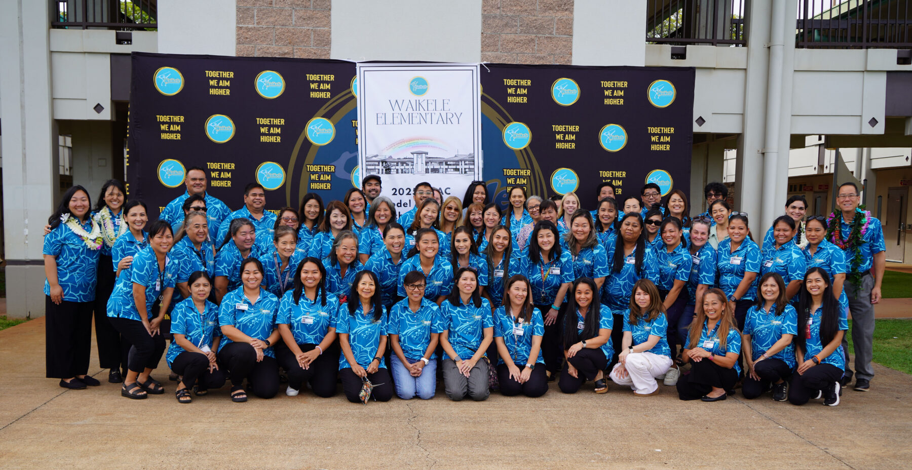 Teachers and administrators at Waikele Elementary.