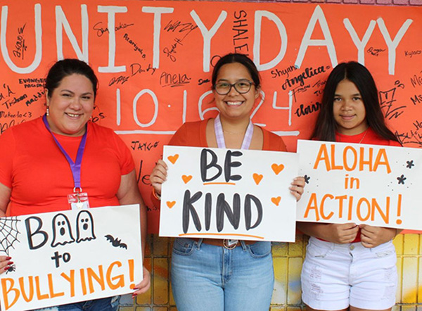 Pāhoa Intermediate students celebrated Unity Day.
