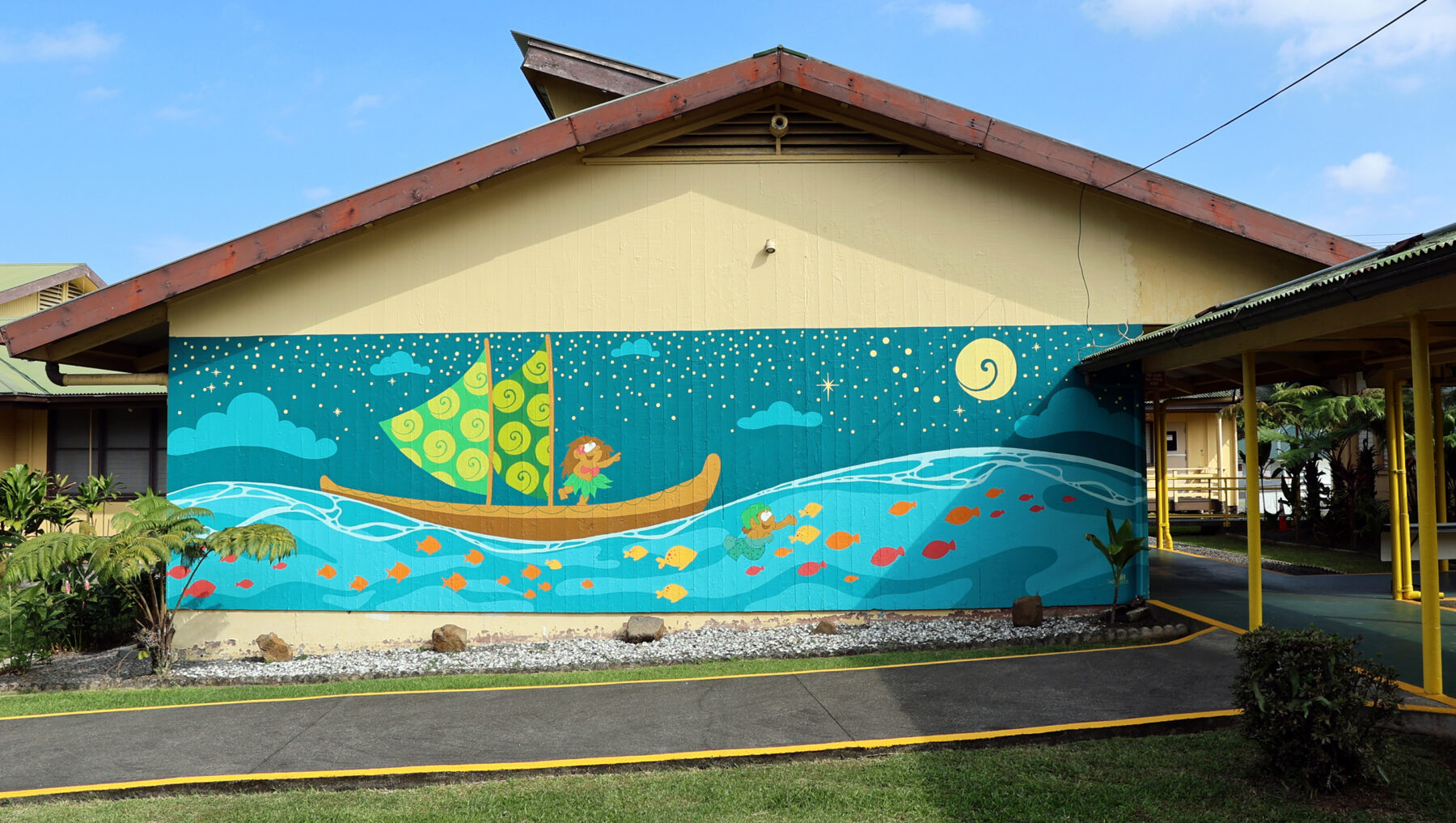 The campus of Waiākeawaena Elementary School.