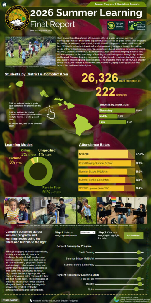 Summer Learning Dashboard cover