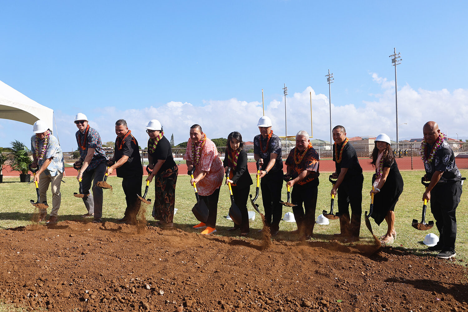 Campbell High School groundbreaking on new athletic facilities.