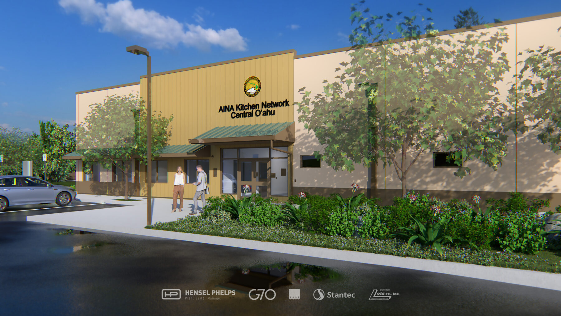 Artist's rendering of the new regional kitchen, the first in the AINA Kitchen Network.