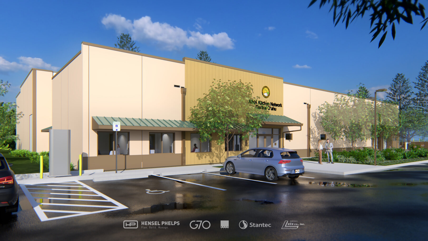 Artist's rendering of the new regional kitchen, the first in the AINA Kitchen Network.