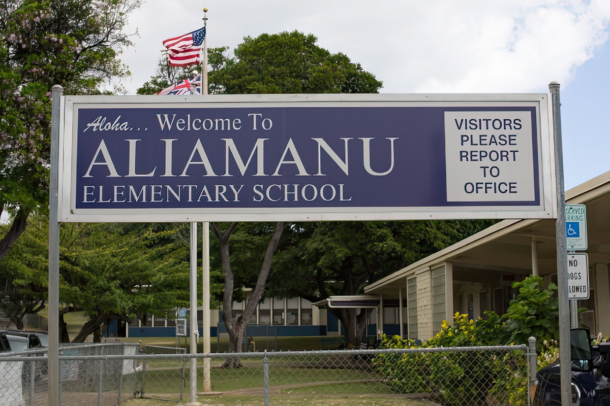 school sign