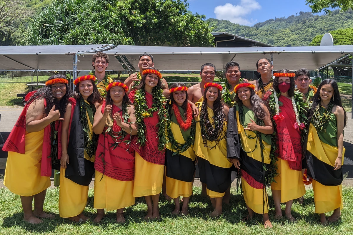Anuenue students posing for the camera