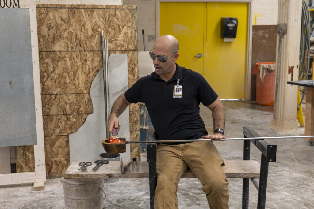 Dustin Hart, glass class instructor