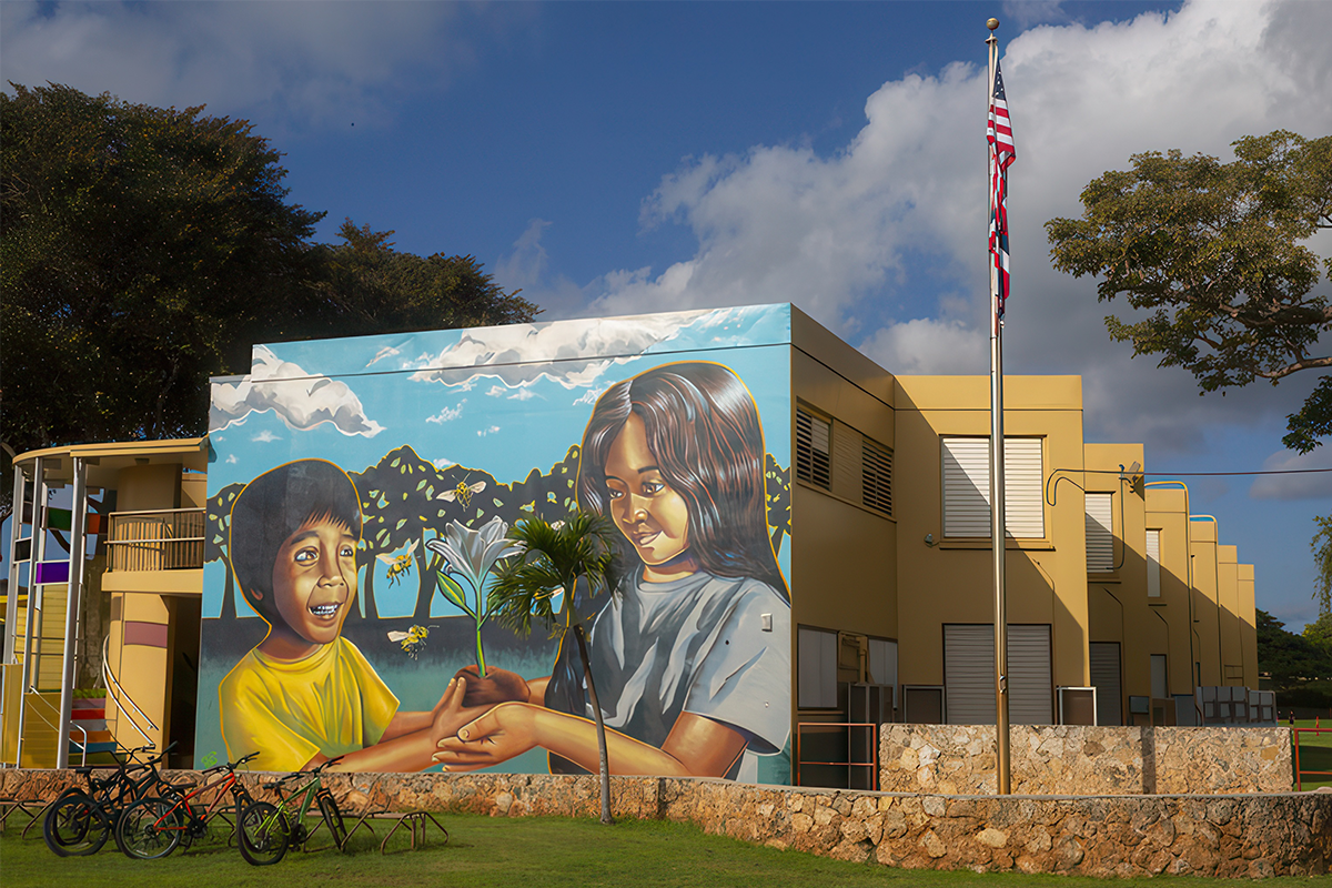 Ewa Beach Elem School Front Mural
