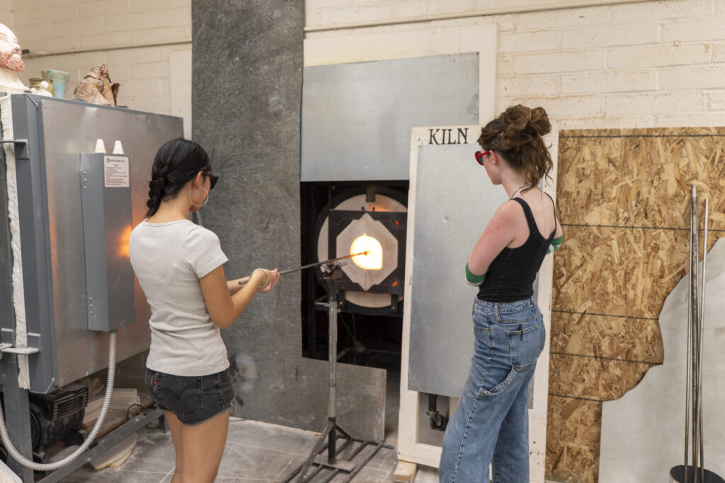 Students learn to help each other through the medium of glass