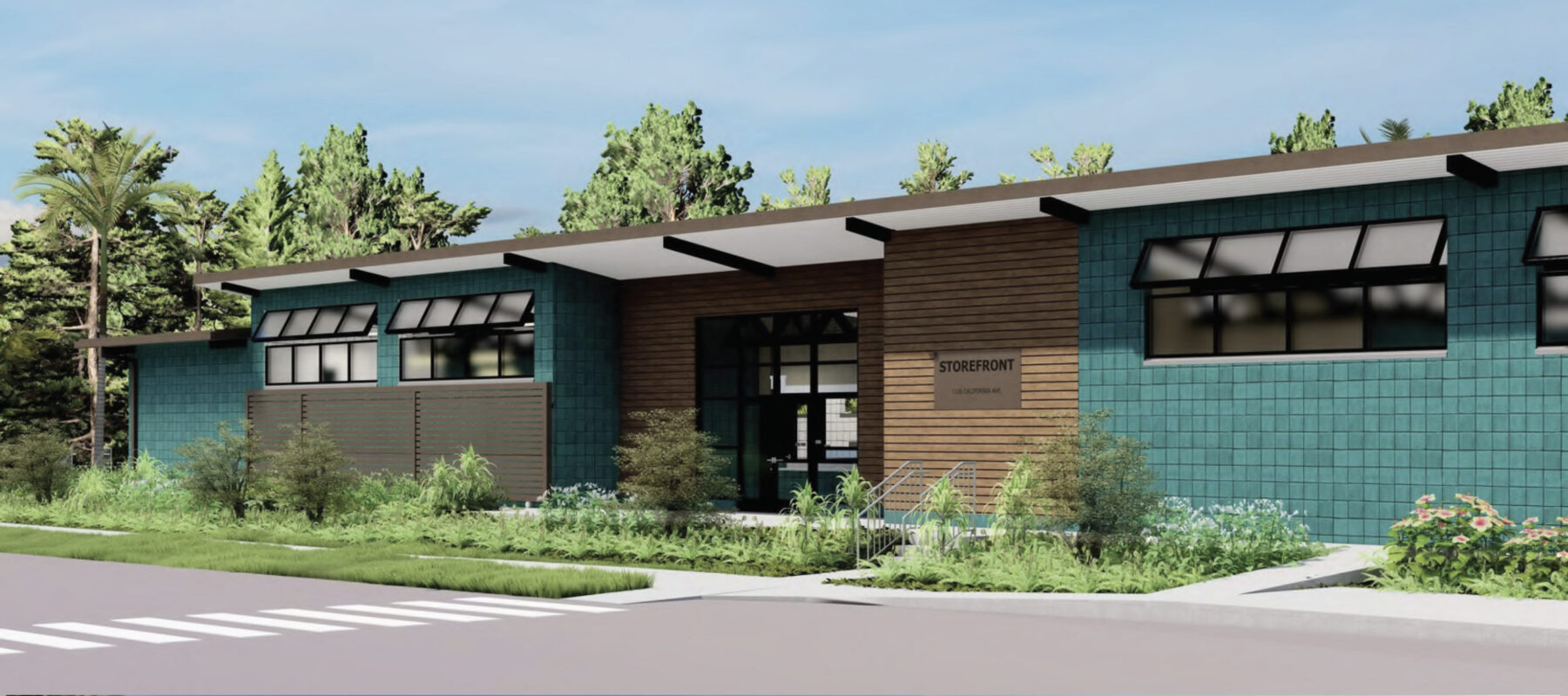 Artist's rendering of the future exterior of the High Core/Storefront building in Wahiawā.