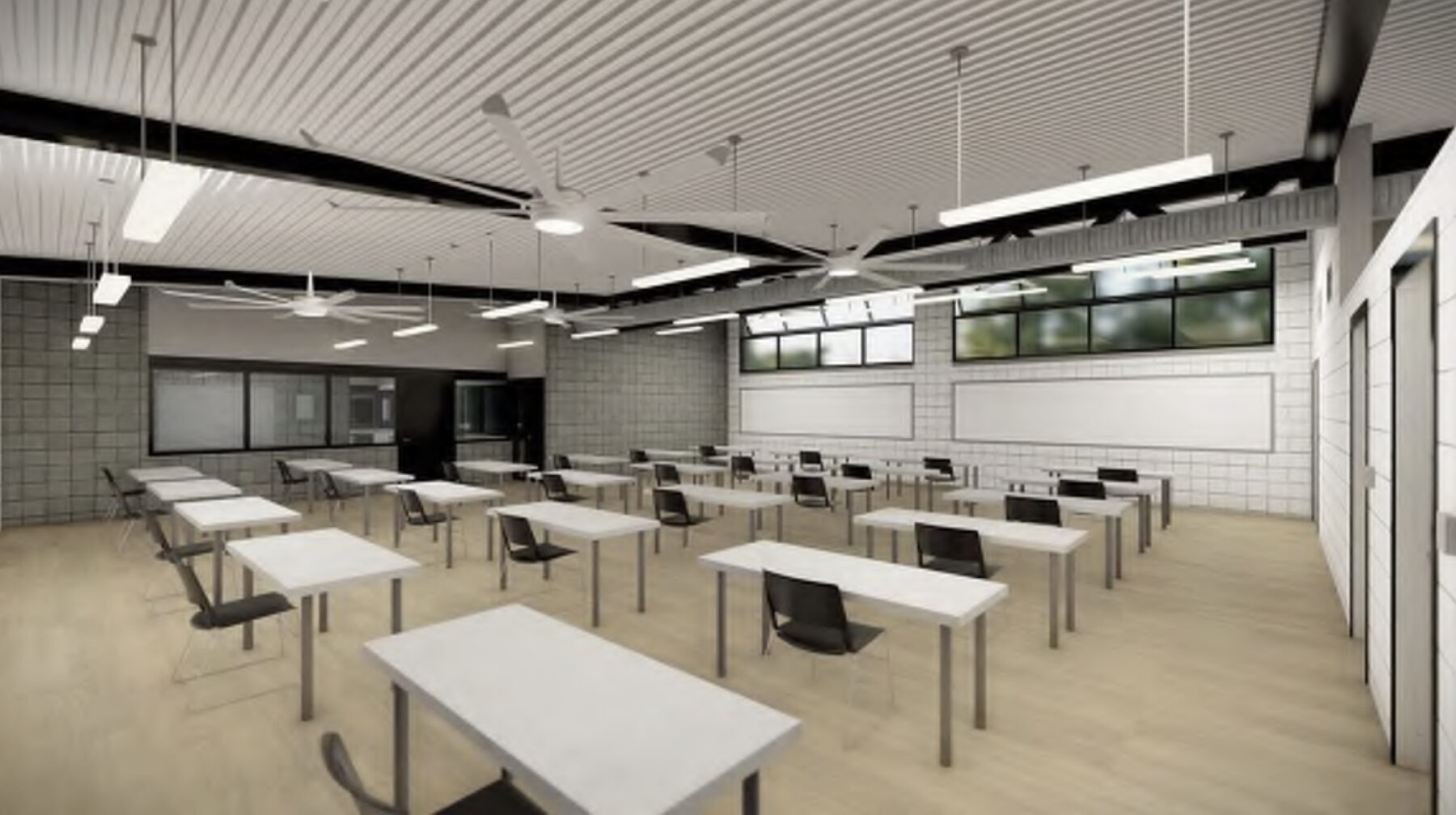 Artist's rendering of a classroom in the High Core/Storefront building in Wahiawā.