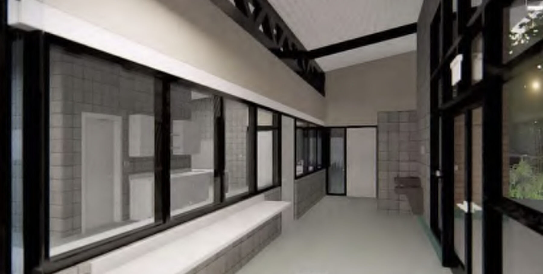Artist's rendering of the interior of the High Core/Storefront building in Wahiawā.