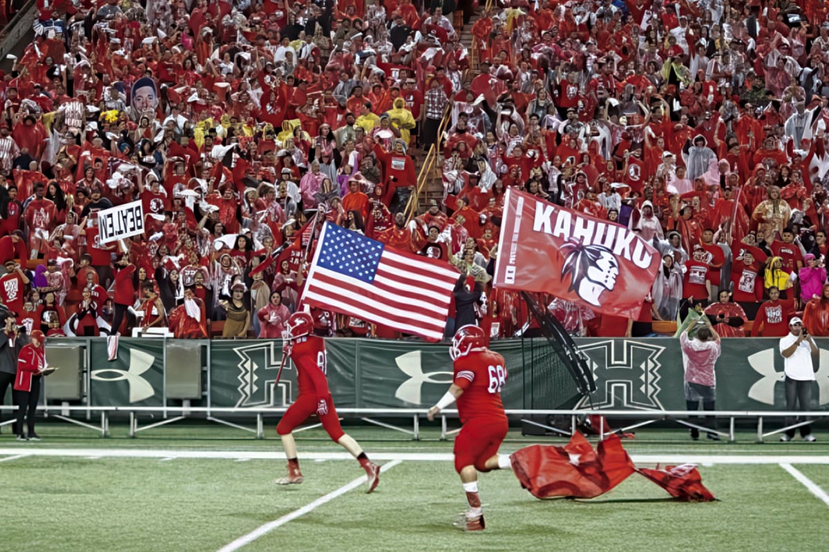 Kahuku football players