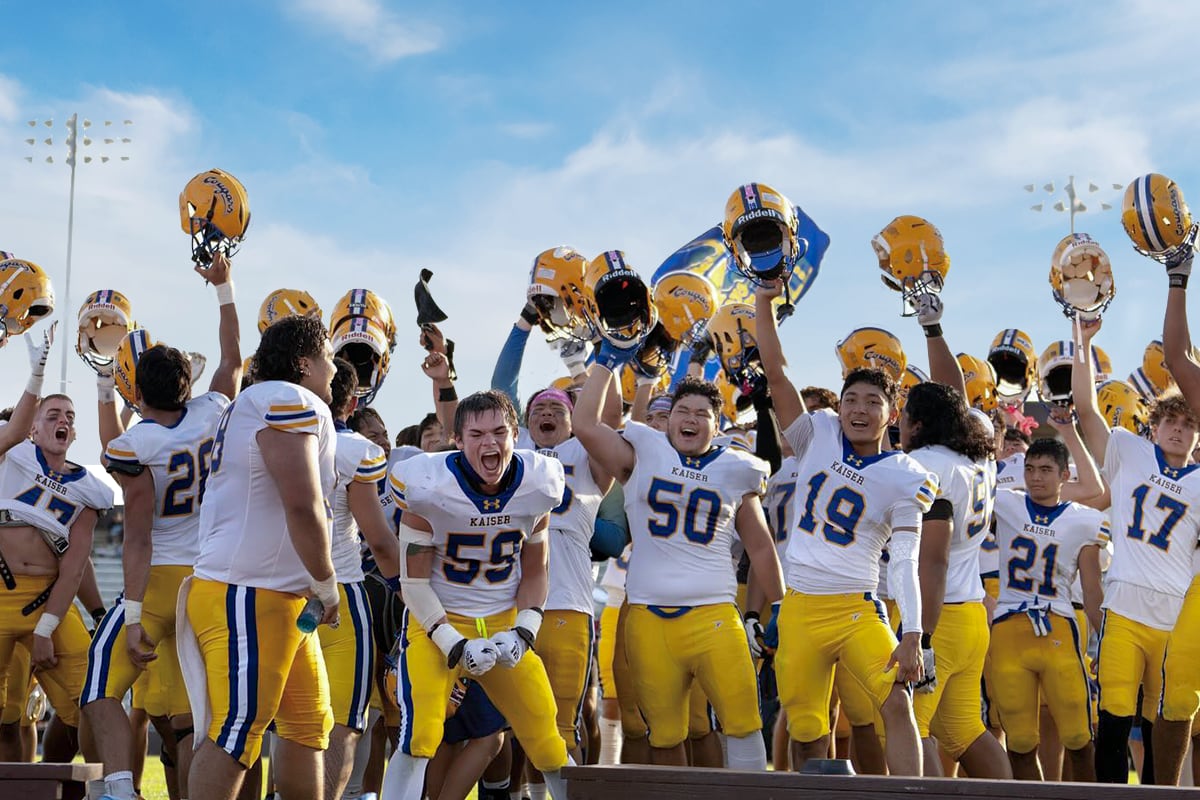 football players celebrating