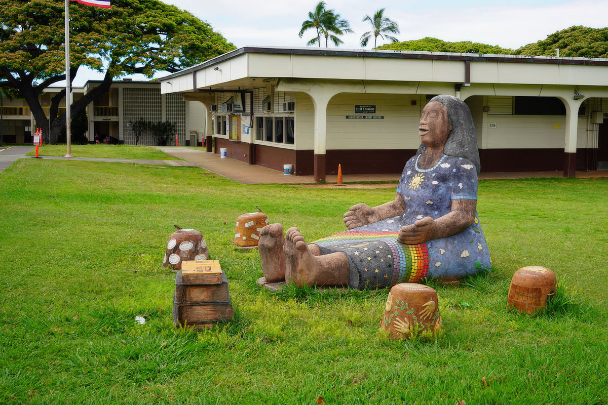 shot of sculpture