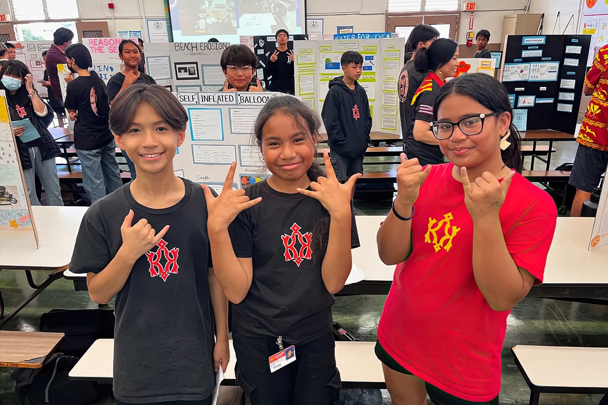 students at science fair