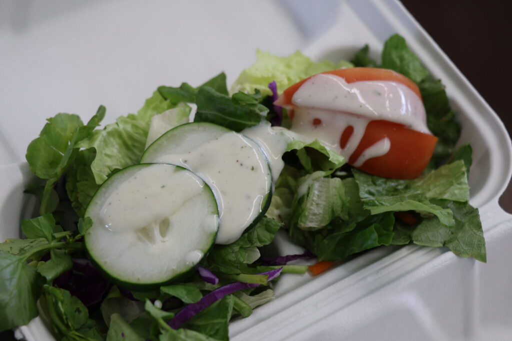 rainbow salad plated
