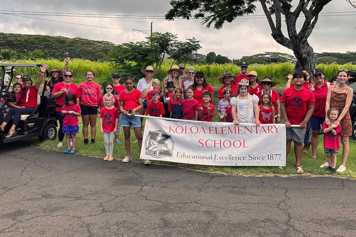 group shot of students and staff