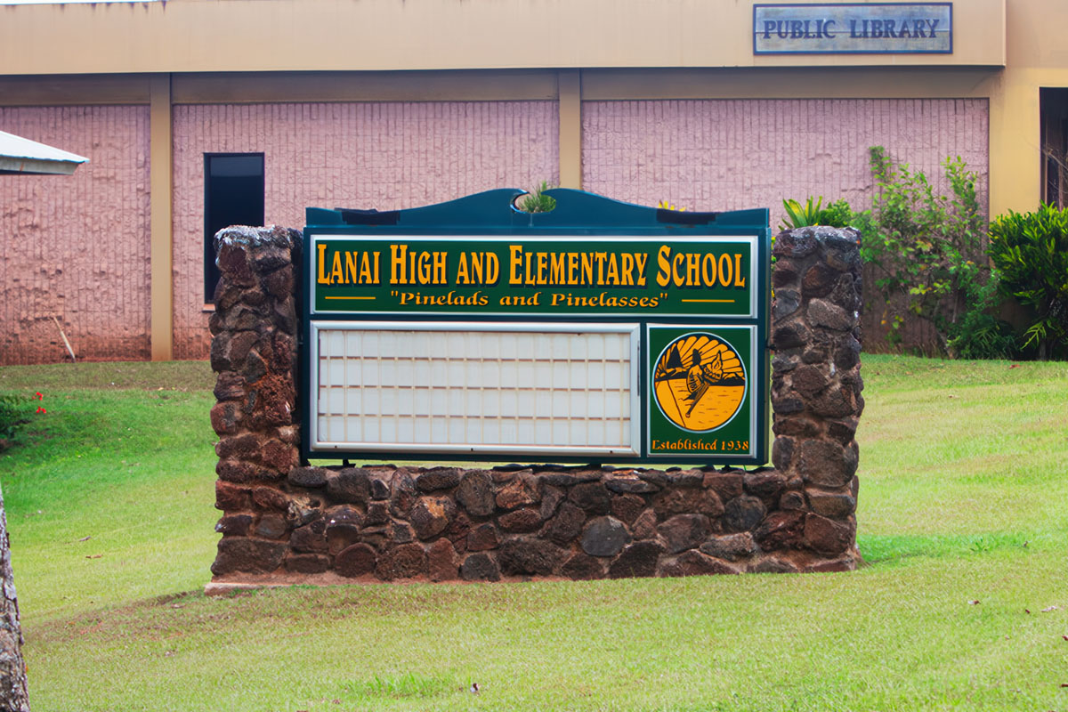 school sign