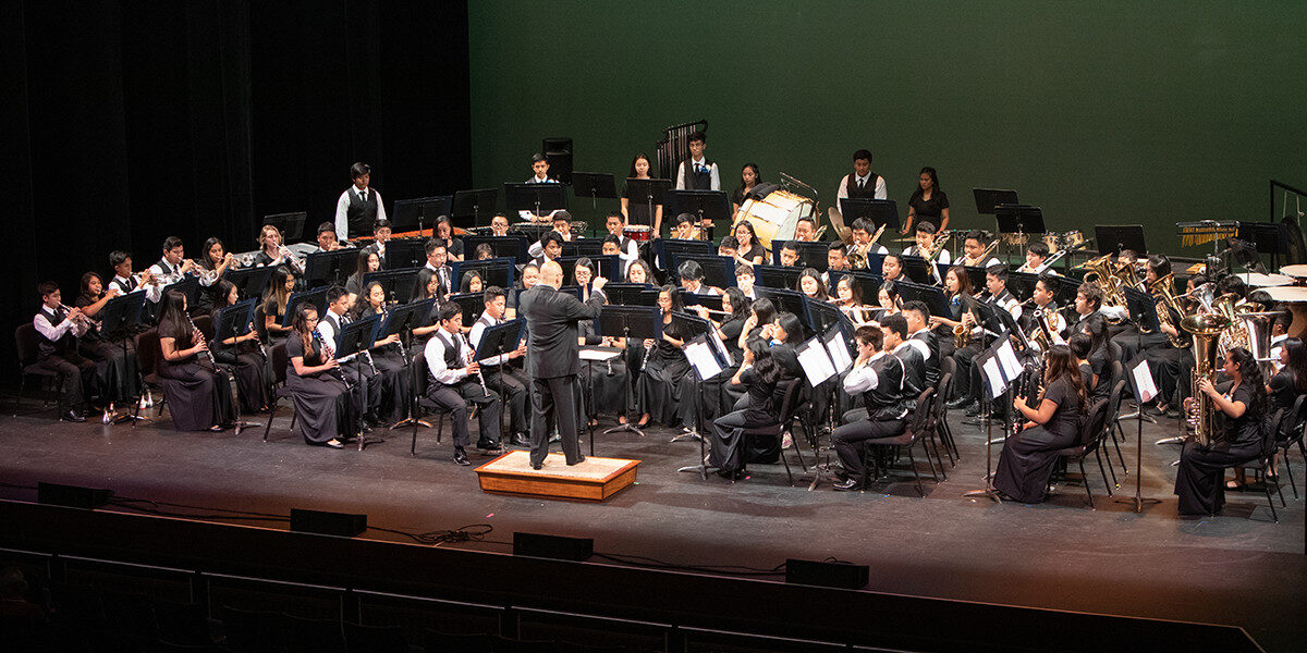 Maui High School band performs concert led by director Kerry Wasano