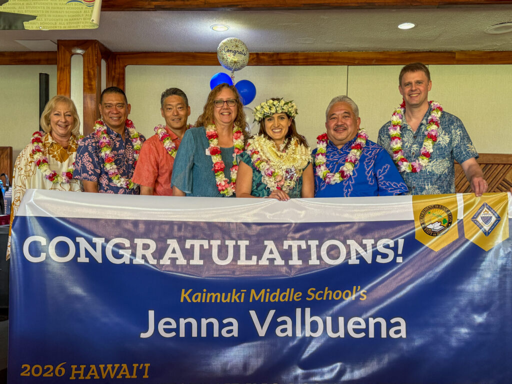 Principal with banner