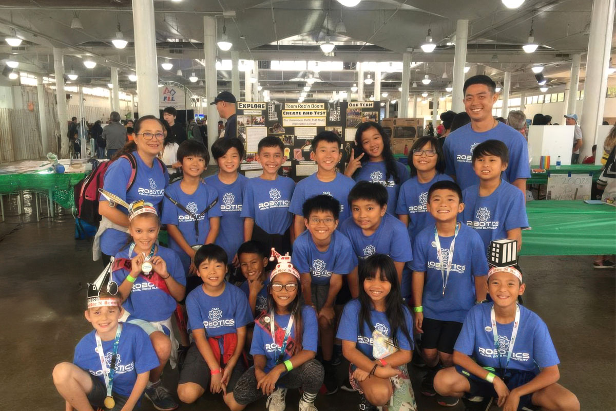robotics students and teachers