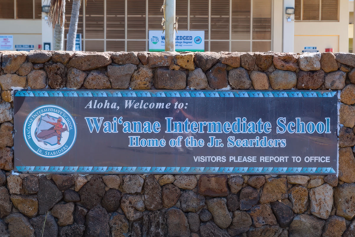 Waianae intermediate school siogn