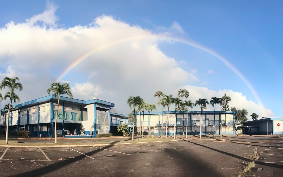 Rainbow over Major Sheldon Wheeler Middle School